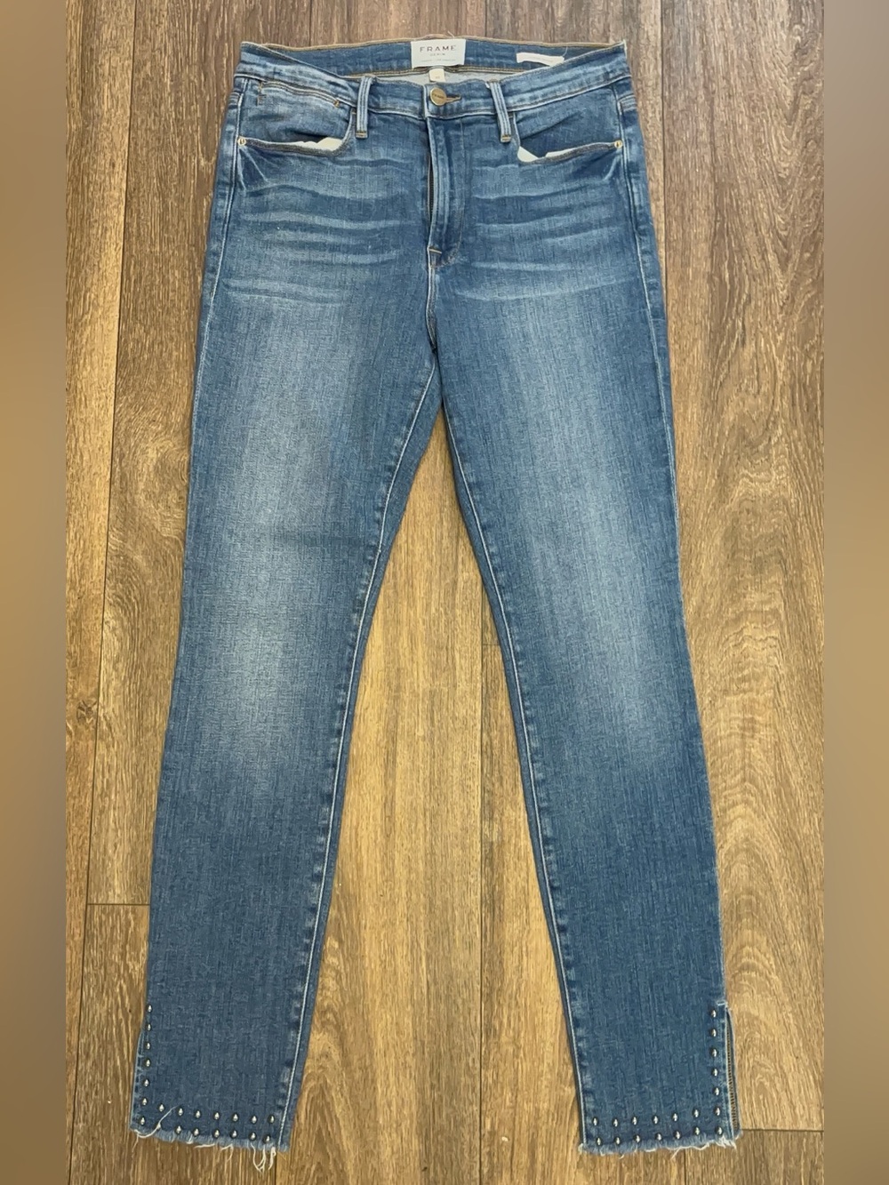 FRAME high-rise skinny jeans f